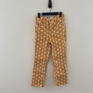 Zara Yellow Pattern Pants Trousers Fun Trendy size 2